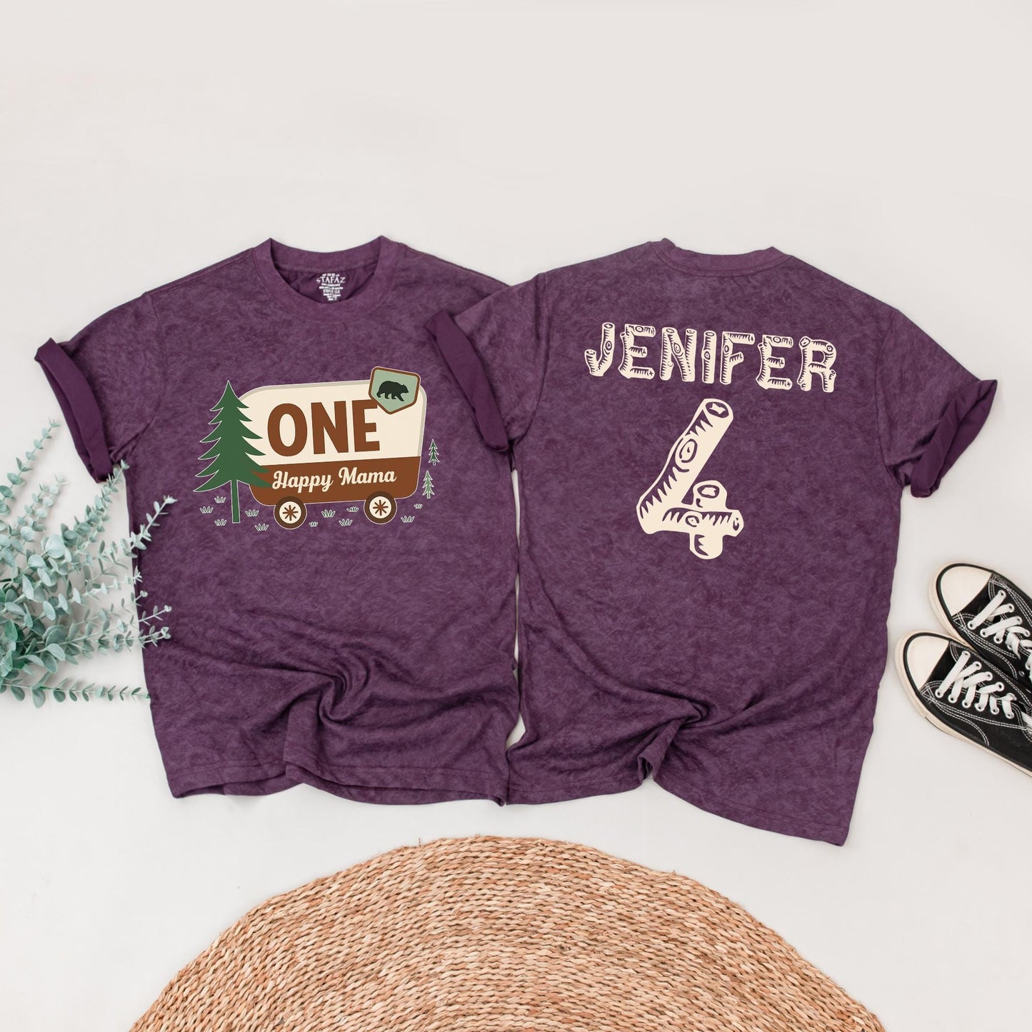 Matching Happy Camper 1st Birthday Shirts, Family Camping Outfits, Baby Boy or Girl First Birthday Tee, Mommy & Me, Toddler Camp Party