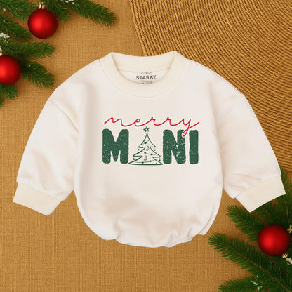 Merry Mama and Mini Christmas Sweatshirt Set, Festive Mom Daughter Matching Outfits, Vintage Style Holiday Sweatshirts, Santa Baby Girl Outfit (139 chars)