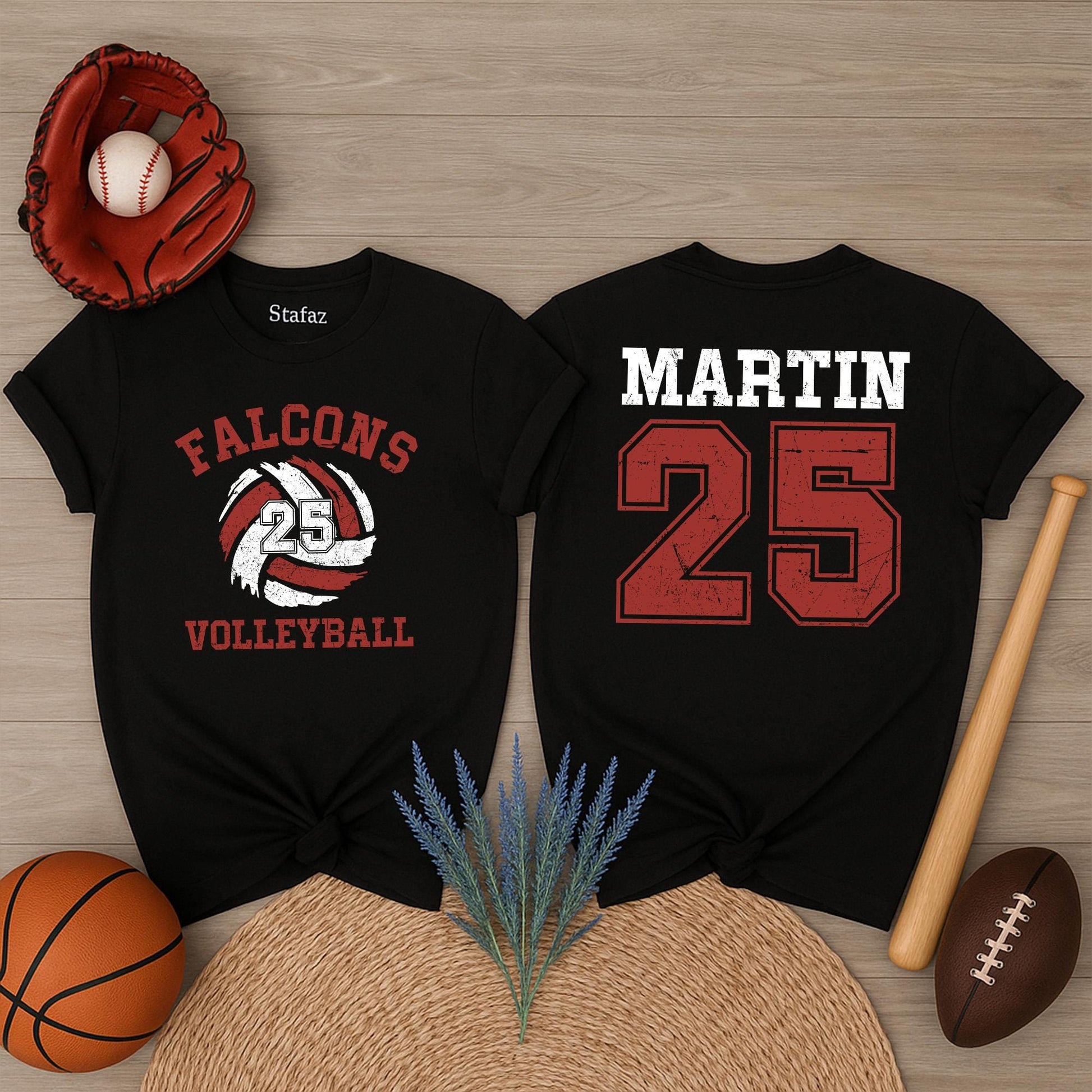 Custom Volleyball Mom Shirt, Personalized Team Name & Number Game Day Tee for Fans, Sports Gift