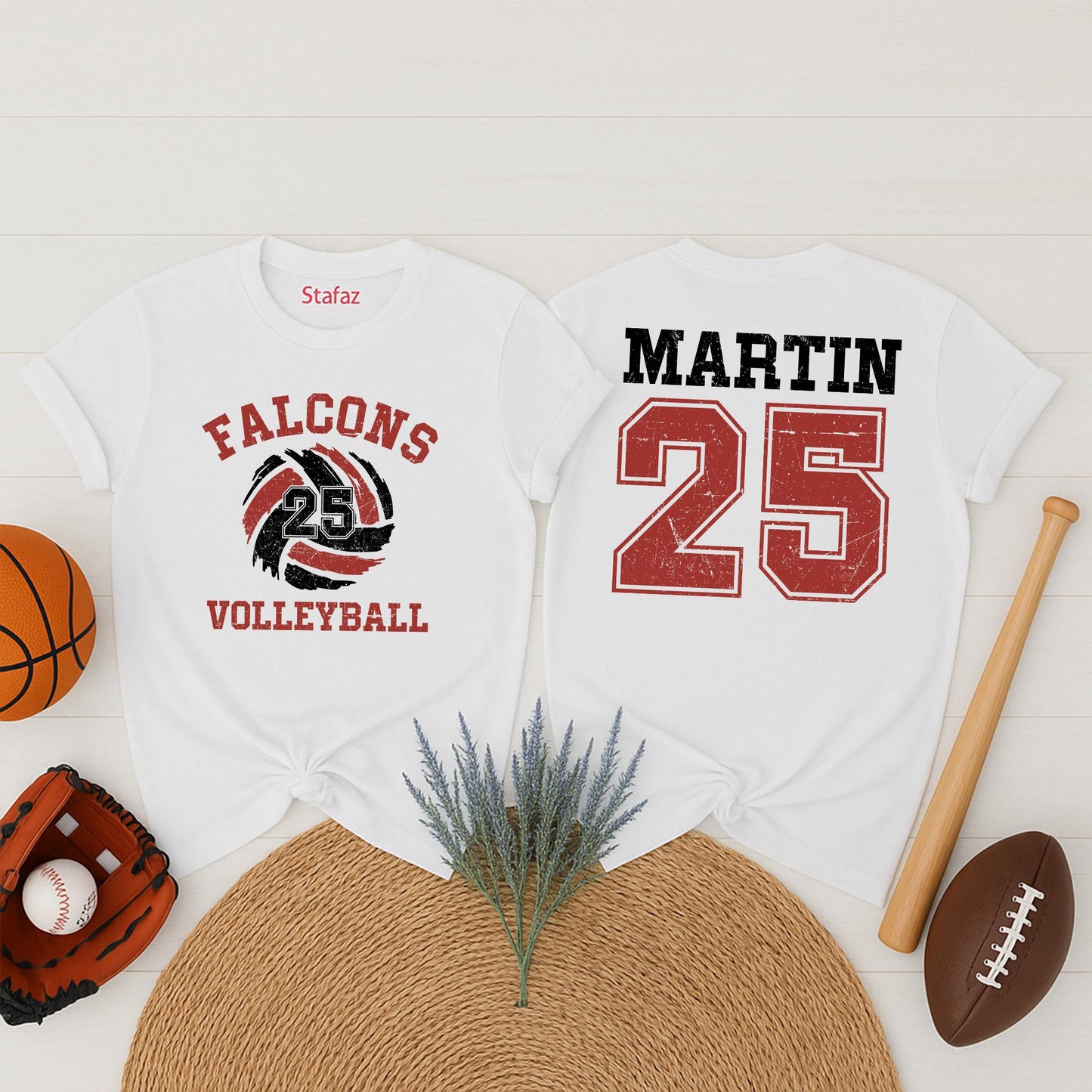 Custom Volleyball Mom Shirt, Personalized Team Name & Number Game Day Tee for Fans, Sports Gift