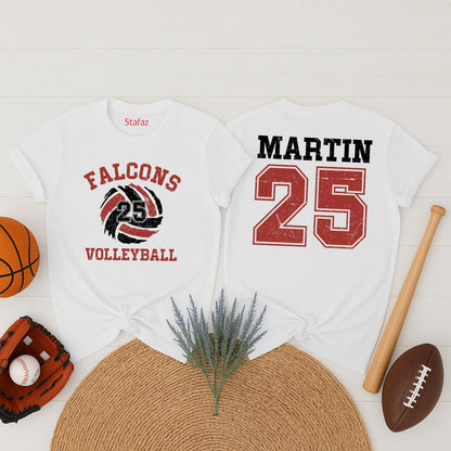 Custom Volleyball Mom Shirt, Personalized Team Name & Number Game Day Tee for Fans, Sports Gift