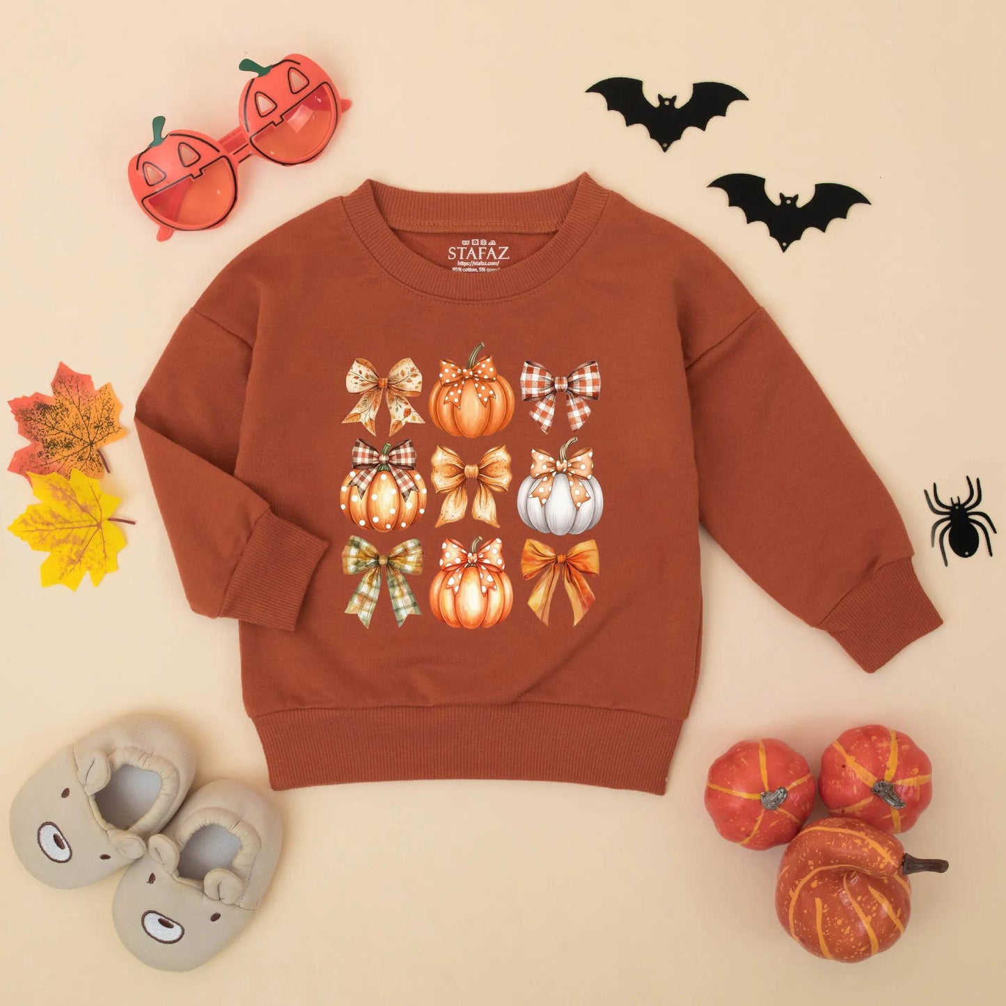 Cute Fall Pumpkin Bow Bubble Romper for Baby Girl, Autumn Outfit, Thanksgiving Clothes, Pumpkin Patch Toddler Sweatshirt, Fall Baby Gift, Newborn