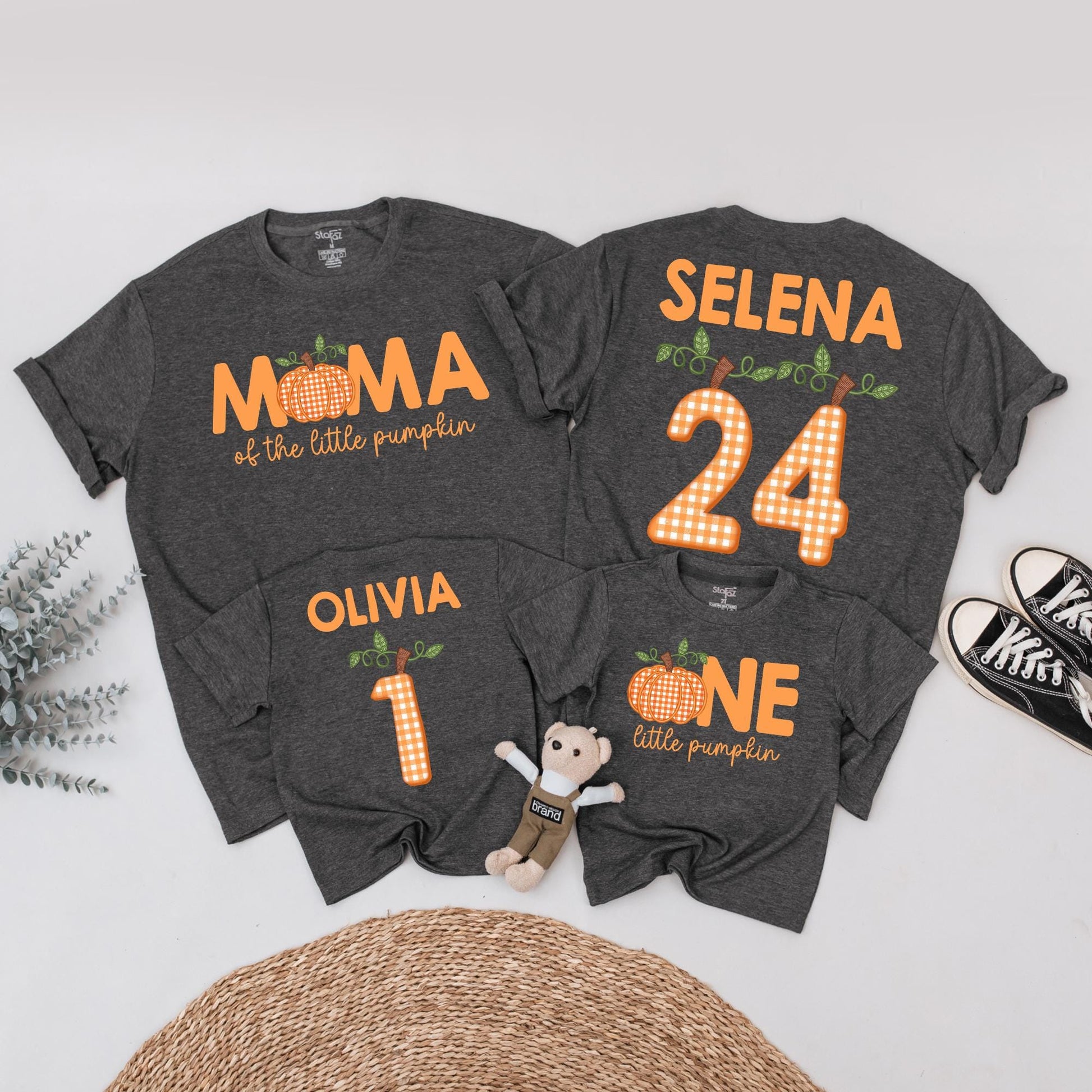 Custom Little Pumpkin 1st Birthday Matching Family Fall Outfit Romper Thanksgiving Gift