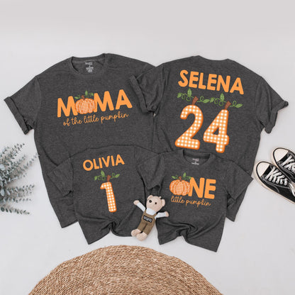 Custom Little Pumpkin 1st Birthday Matching Family Fall Outfit Romper Thanksgiving Gift