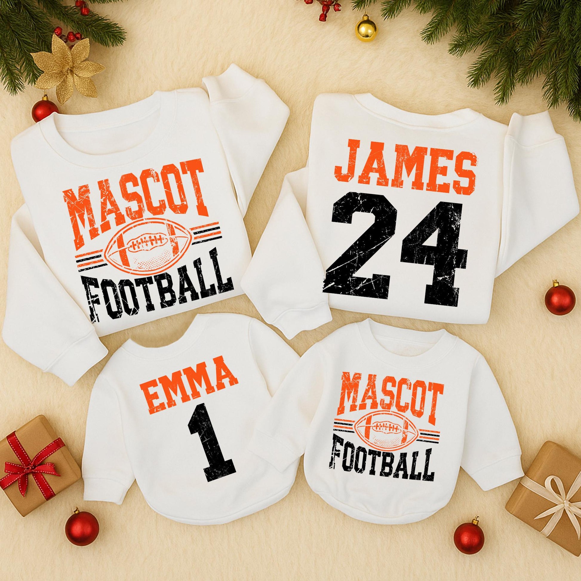 Custom Football Mom Sweatshirt Team Name Number Game Day High School Football Fan Apparel Proud Cozy Spirit Wear Gift for Her