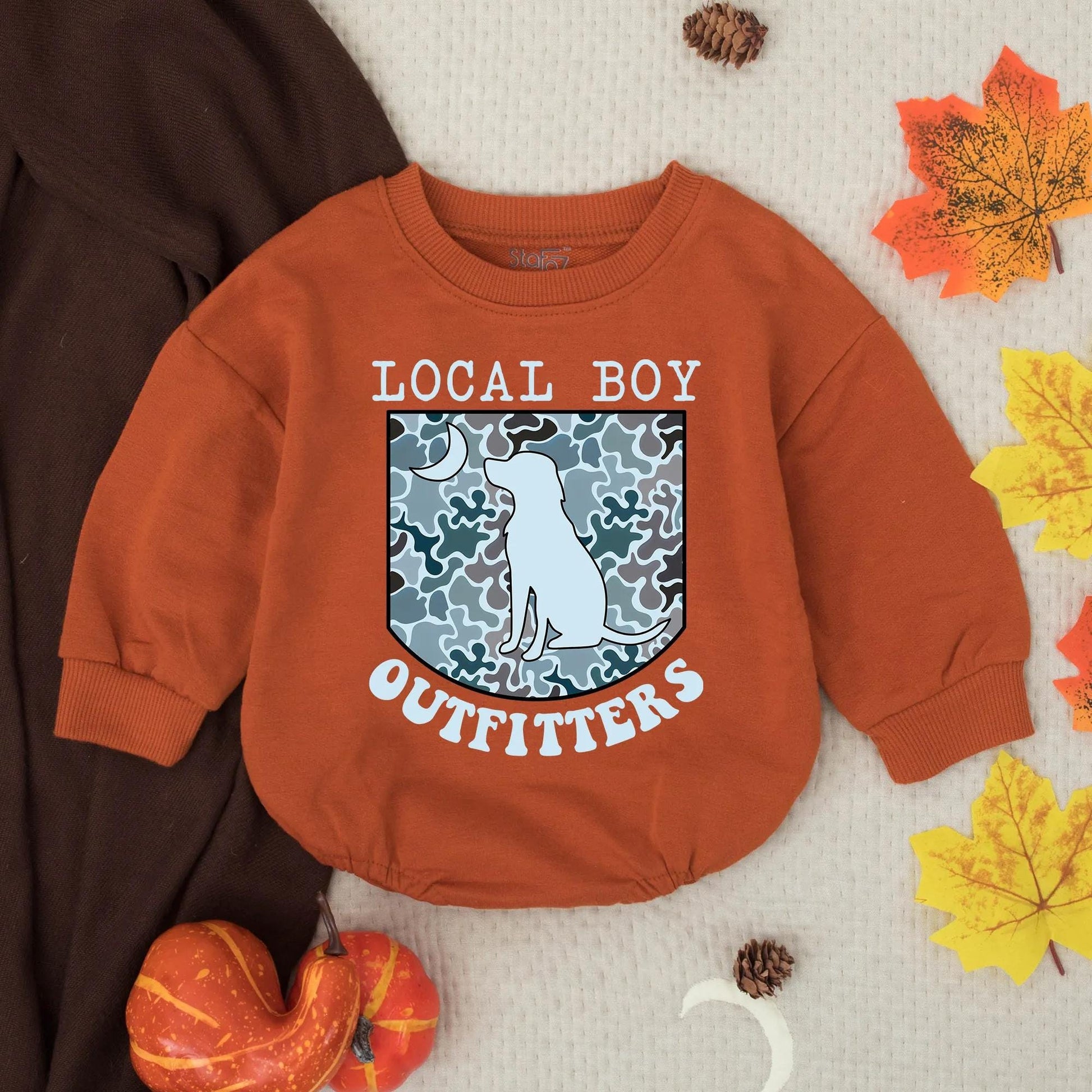 Southern Boy Mallard Duck Hunting Romper Vintage Camo Dog Silhouette Baby Outfit Outdoor Adventure Gift for Little Hunters
