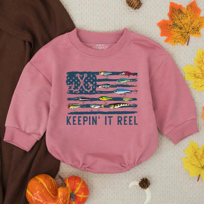 Reel Blessed Baby Romper, Christian Fishing Flag Design, Cute Infant Outfit, Fish Hook Cross, Shower Gift, God Bless Romper, Baptism Outfit, 138 Chars