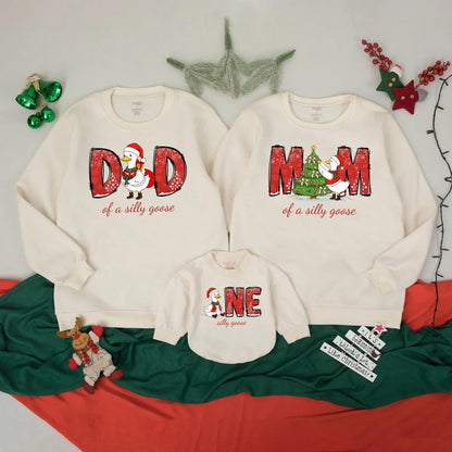 Holly Jolly Vintage Christmas Mommy and Me Custom Name Sweatshirt Mama Mini Matching Family Outfit Cozy Holiday Gift