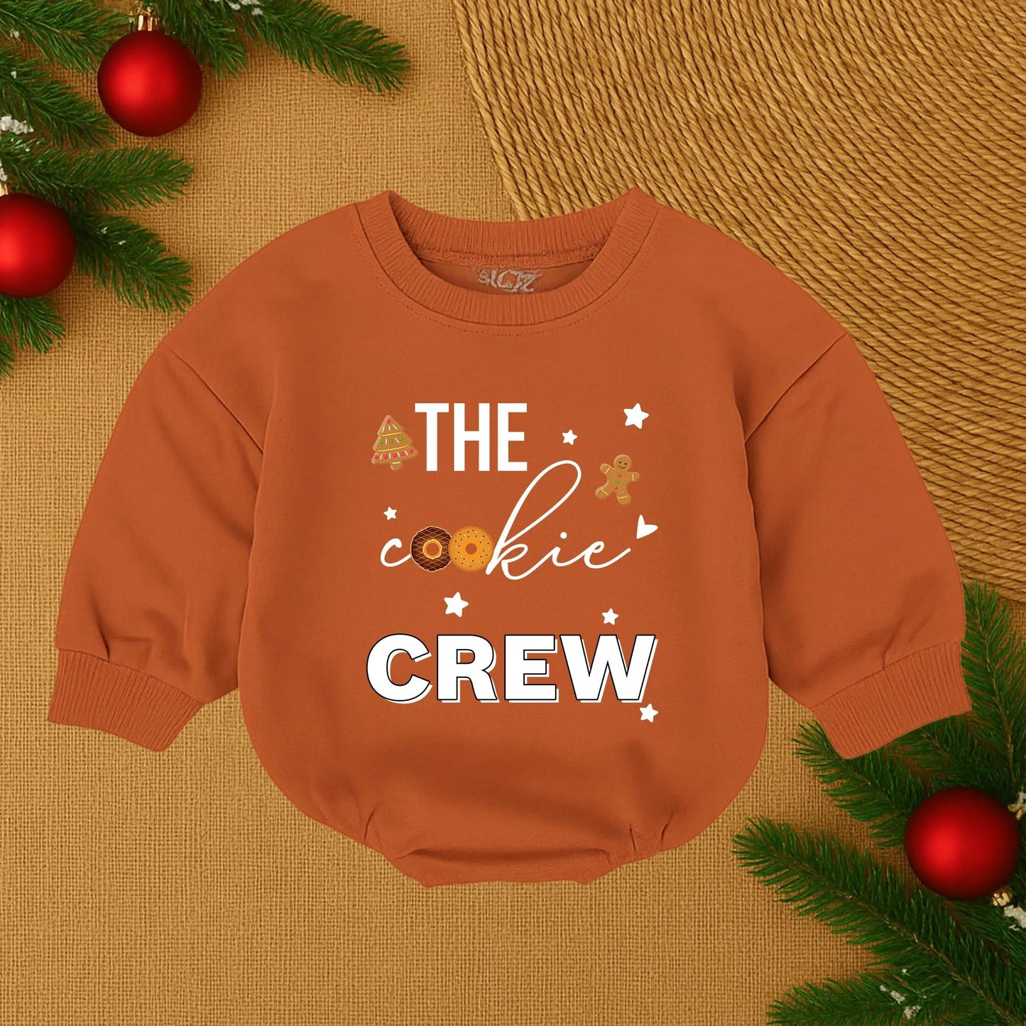 Cookie Crew Christmas Romper Baby Outfit Gingerbread Tree Design Cute Holiday Bodysuit Infant Festive Clothes Gift