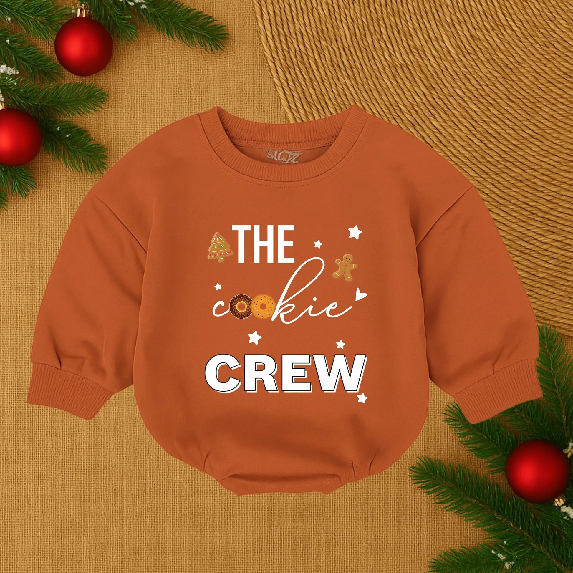 Cookie Crew Christmas Romper Baby Outfit Gingerbread Tree Design Cute Holiday Bodysuit Infant Festive Clothes Gift