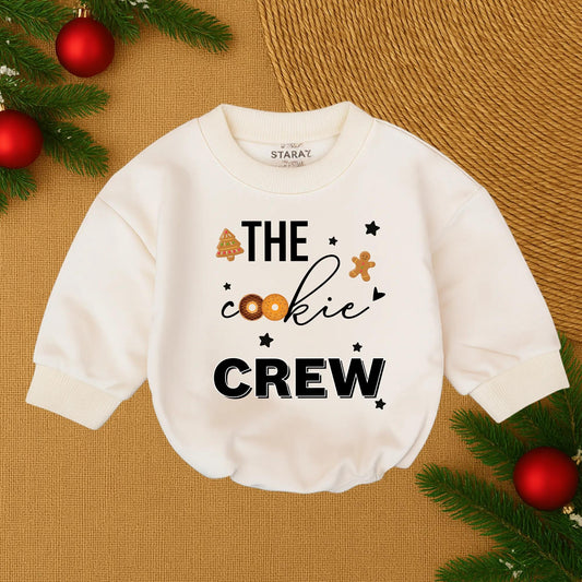 Cookie Crew Christmas Romper Baby Outfit Gingerbread Tree Design Cute Holiday Bodysuit Infant Festive Clothes Gift