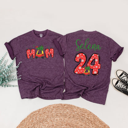 Personalized First Christmas Family Shirts with Names & Festive Snowflake Vintage Car Design Matching Outfits for Mom Dad Baby's Holiday