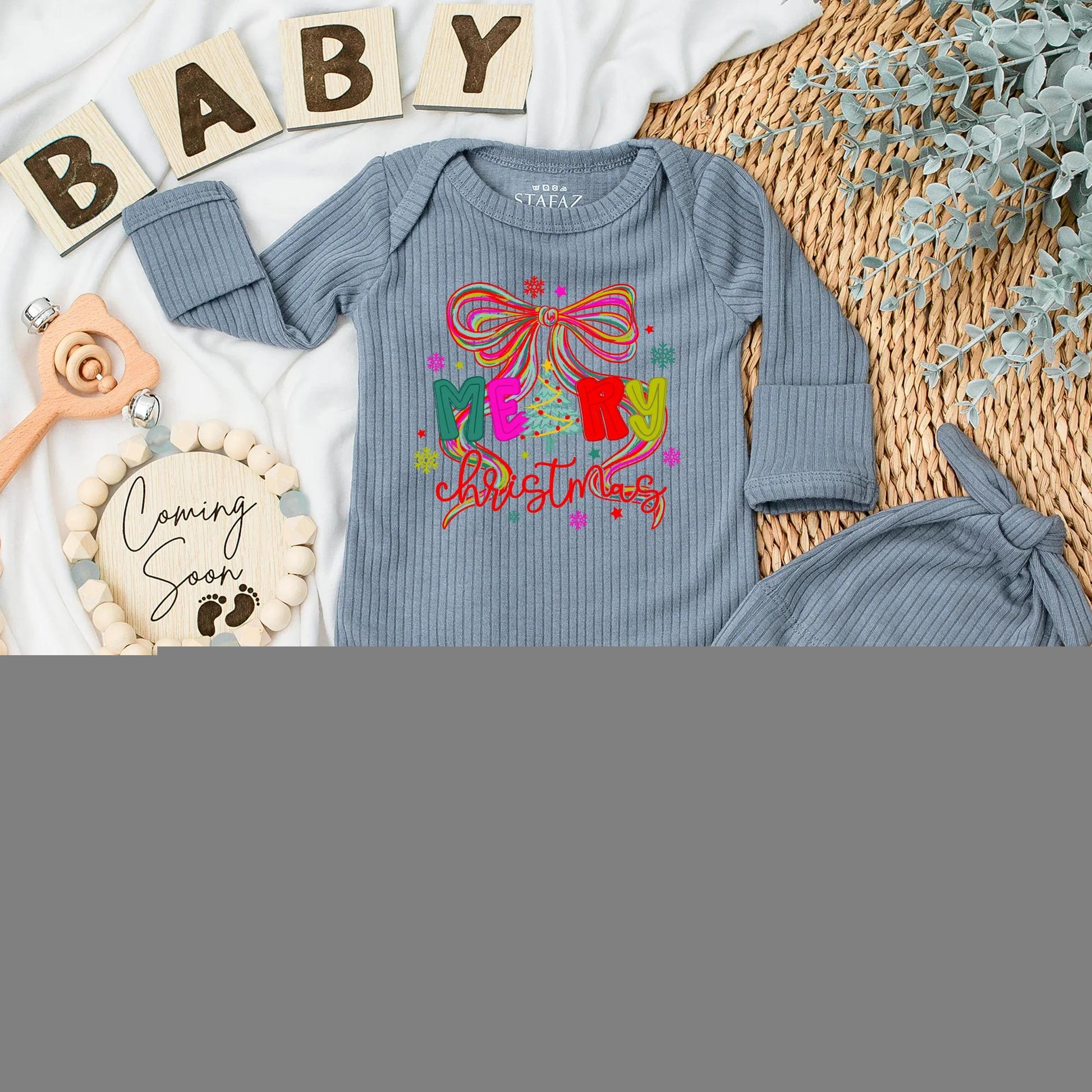 Merry Christmas Baby Bodysuit Bow Outfit, Cheerful Holiday Newborn Clothes, Red & Green Xmas, Cute Baby Girl Clothes, Christmas Gift, Shower Gift (138 chars)