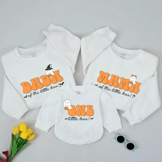 Spooky One Halloween Birthday Mommy and Me Shirts for First Birthday Celebration Mom Dad Kids Tee Spooky Boy Custom Outfit Soft Cotton