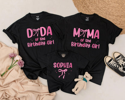 Matching Pink Bow 1st Birthday Outfit for the Birthday Girl & Brother, DIDA & SOPHIA Shirts, Party Clothes