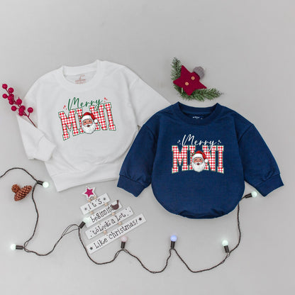 Retro Santa Claus Family Matching Christmas Sweater Cozy Merry Christmas Crewneck Winter Holiday Outfit Xmas Gift for All Ages