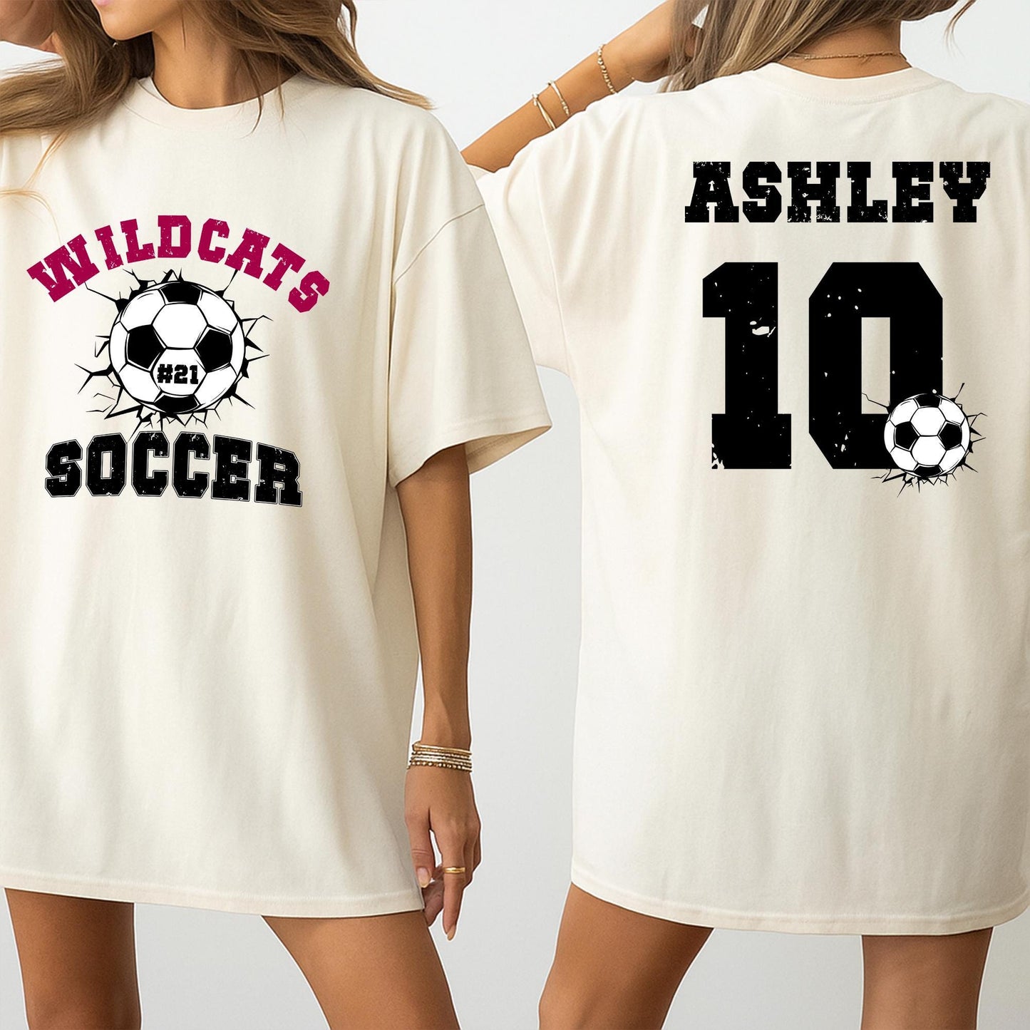 Custom Soccer Team Shirt with Name and Number: Personalized Soccer Mom Gift, Fan Tee, Soccer Number Color