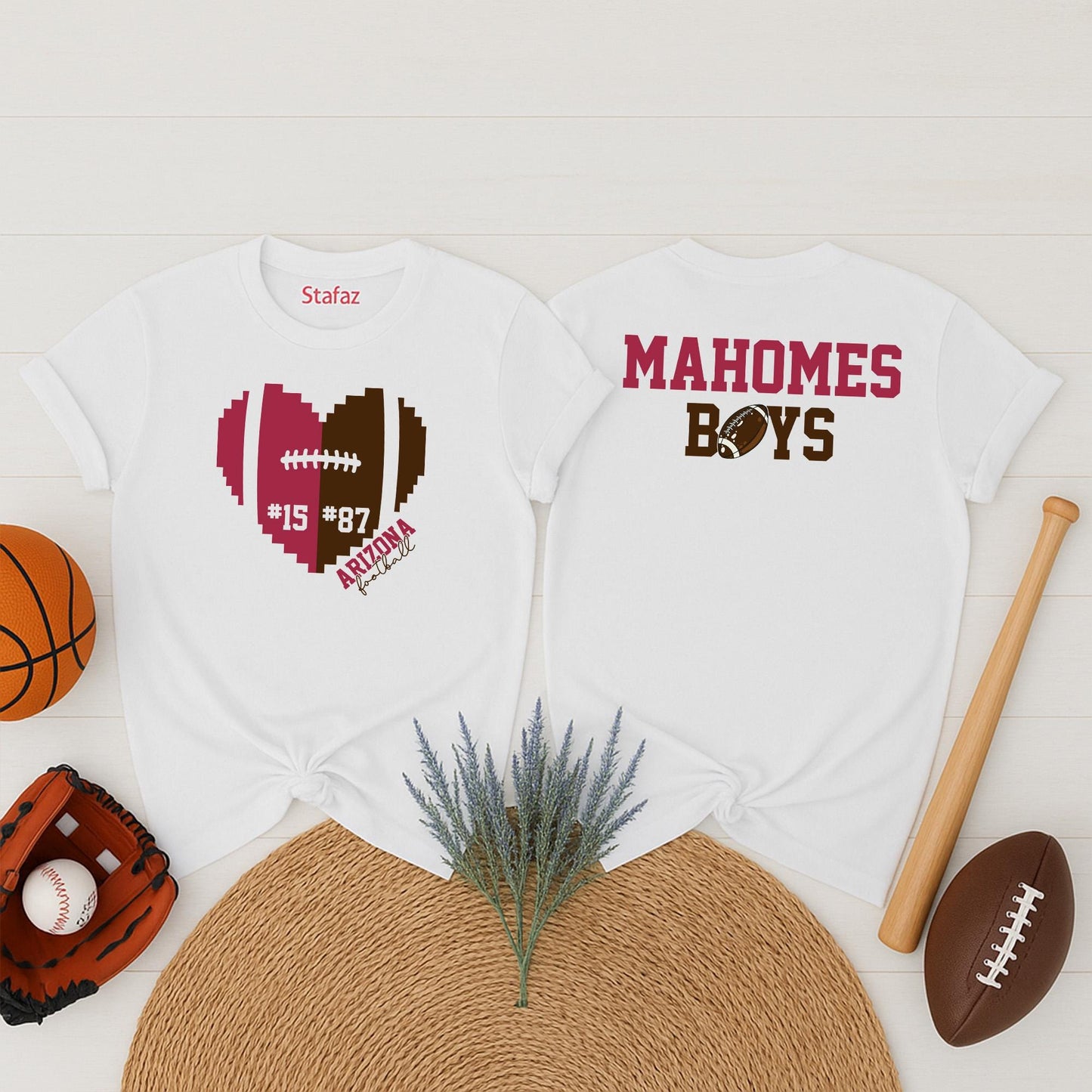 Custom Football Mom Sweatshirt, Personalized Name & Number Heart Design, Game Day Shirt, His Biggest Fan, Football Nana, School Mascot, Sons Boys Athletes