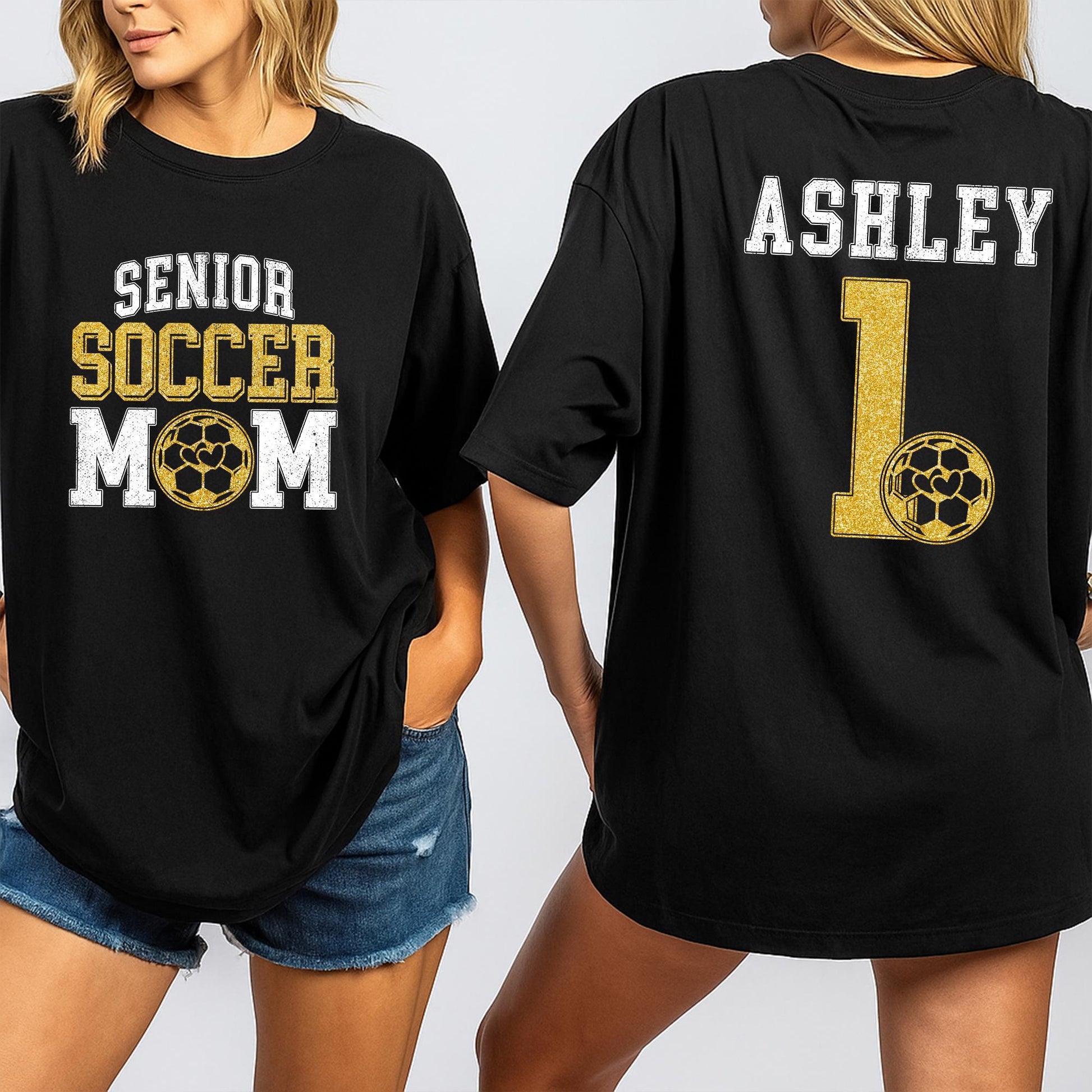 Personalized Senior Soccer Mom 2026 Shirt, Custom Name & Number Tee, Graduation Gift, Game Day Soccer Season, Proud Mom, Senior Night Apparel (139 chars)