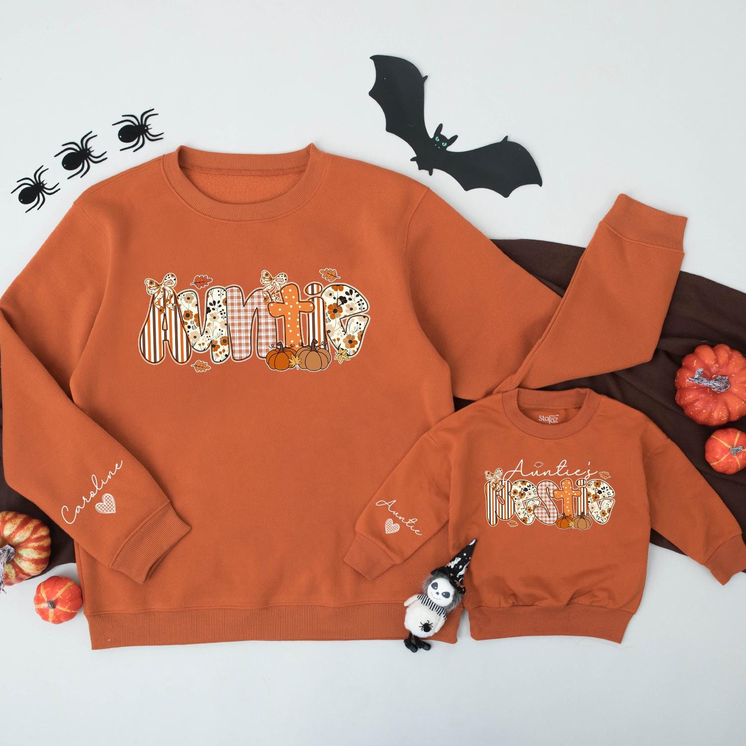 Matching Auntie & Mini Pumpkin Season Sweatshirts: Cozy Fall Outfit for Aunt and Baby, Thanksgiving Mommy and Me Sweaters, Autumn Comfort