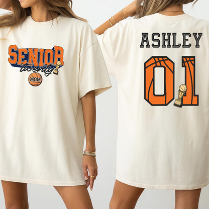 Personalized Class of 2025 Senior Basketball Player Shirt with Custom Name and Number Team Tee Graduation Gift School Spirit Outfit