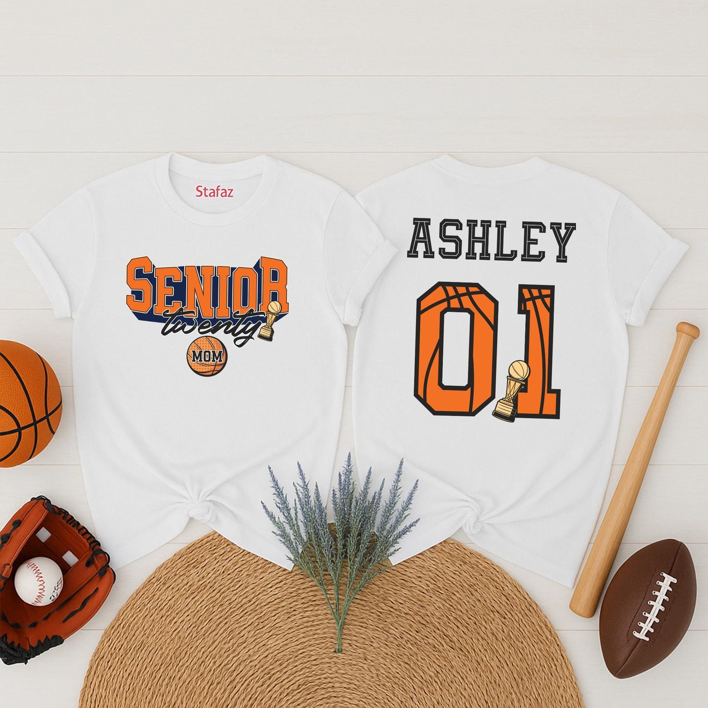 Personalized Class of 2025 Senior Basketball Player Shirt with Custom Name and Number Team Tee Graduation Gift School Spirit Outfit