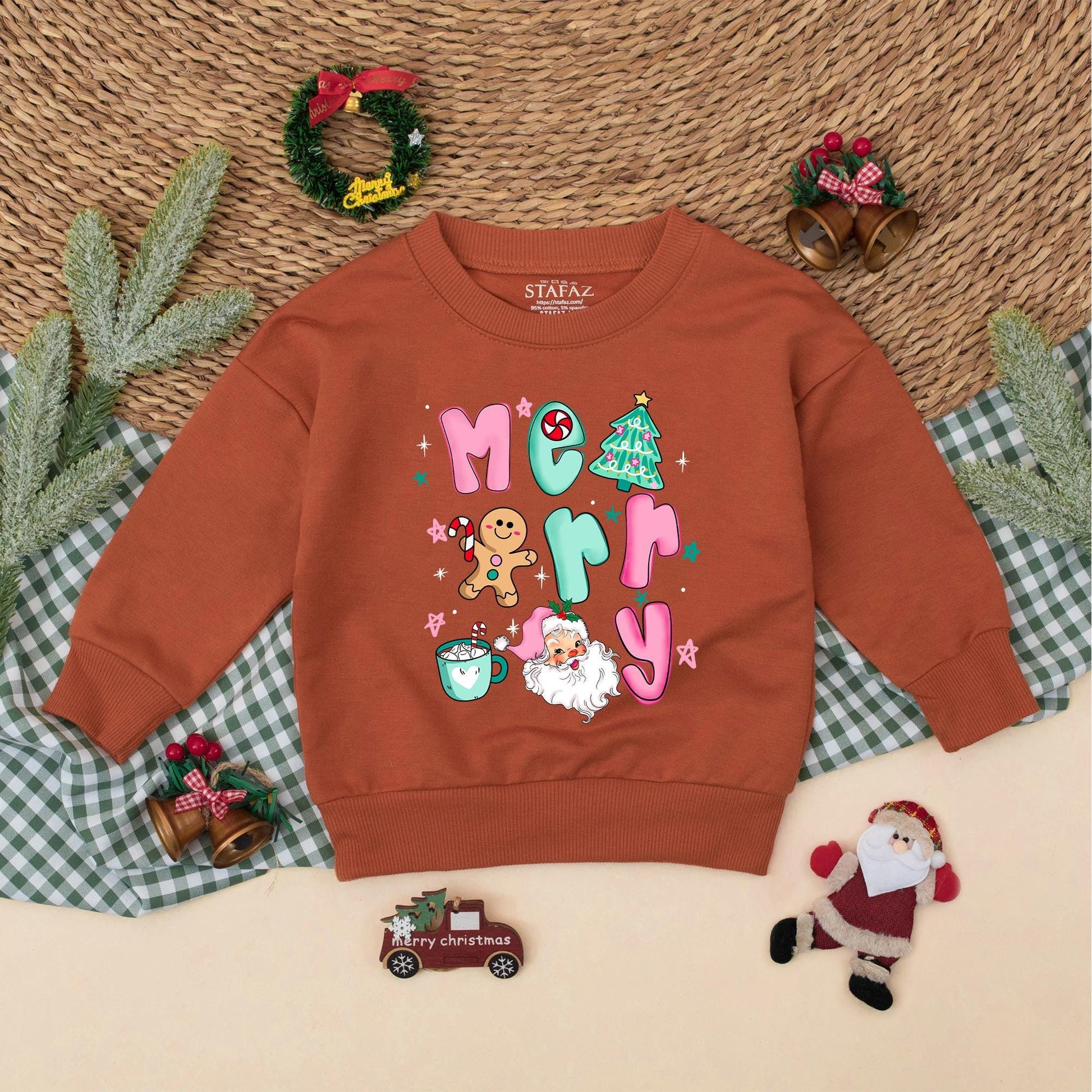 Merry Christmas Bubble Romper for Baby Girl | Cute Holiday Xmas Bodysuit Newborn Toddler Outfit | Christmas Baby Shower Gift