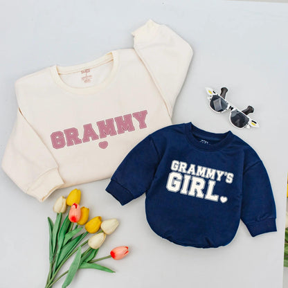 Grammy and Me Baby Girl Matching Shirts for New Grandmas Grandchild Gift Mothers Day Shower Newborn Toddler Birthday Outfits