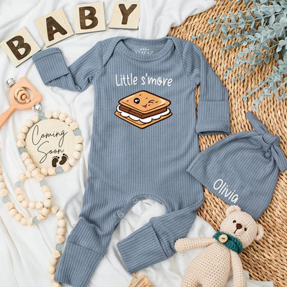 Little S’more Baby Bodysuit Cute Foot Outfit Personalized Newborn Clothes Coming Home Romper Baby Shower Gender Neutral