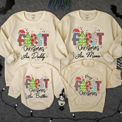 Matching Family FIRST Christmas Sweatshirt Cotton Holiday Outfit "My First Christmas" Daddy Mama Brother