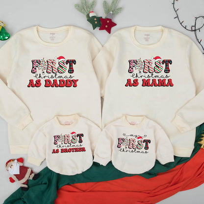 Personalized Mommy and Me First Christmas Sweatshirt for New Mom Baby Matching Family Cozy Winter Holiday Outfit Sweet Christmas Gift