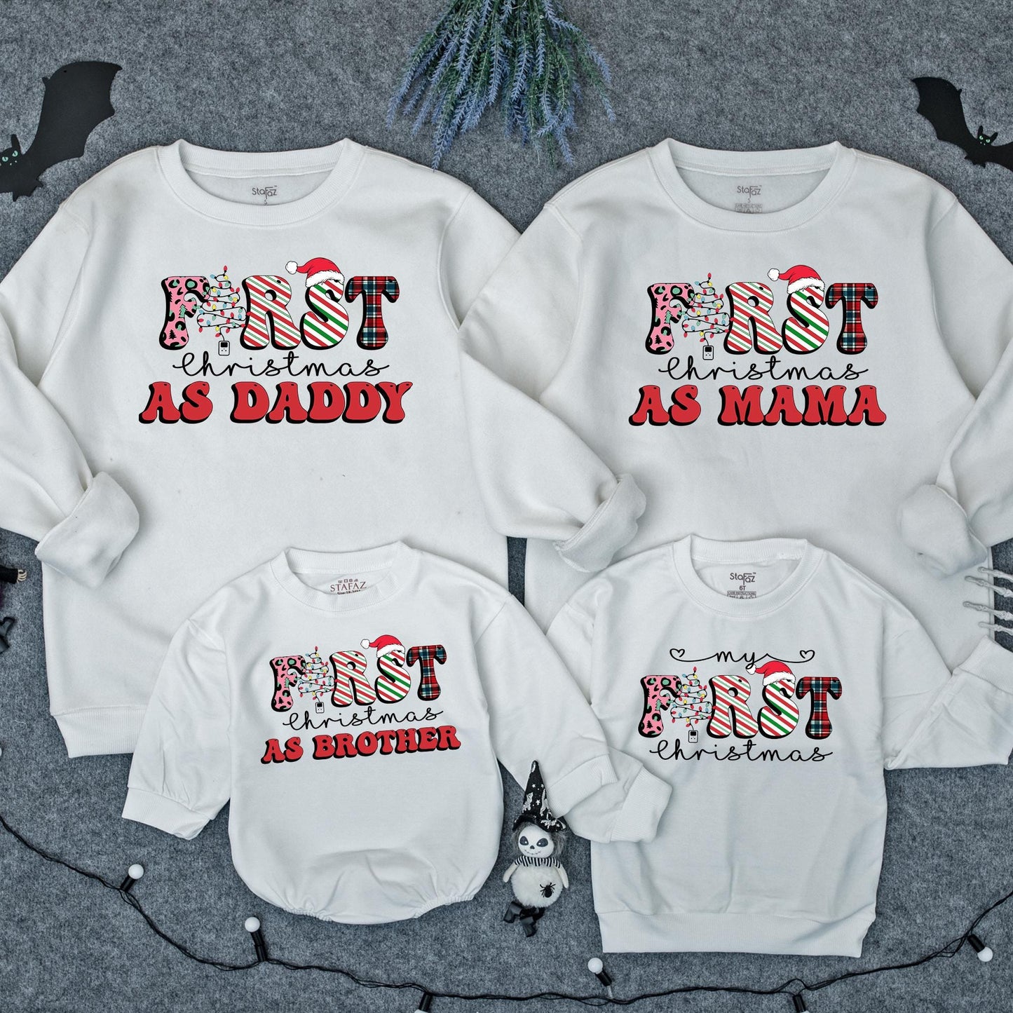 Personalized Mommy and Me First Christmas Sweatshirt for New Mom Baby Matching Family Cozy Winter Holiday Outfit Sweet Christmas Gift