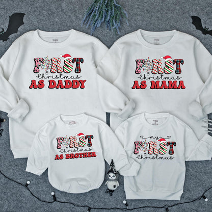 Personalized Mommy and Me First Christmas Sweatshirt for New Mom Baby Matching Family Cozy Winter Holiday Outfit Sweet Christmas Gift