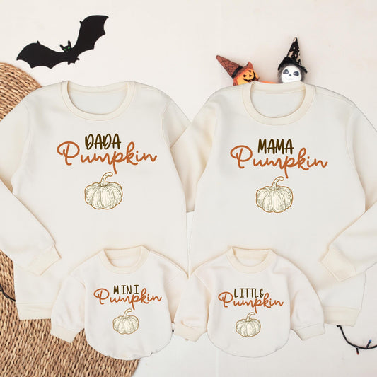 Cozy Matching Family Pumpkin Sweaters for Mom Dad Baby Toddler Little Mini Fall Outfits