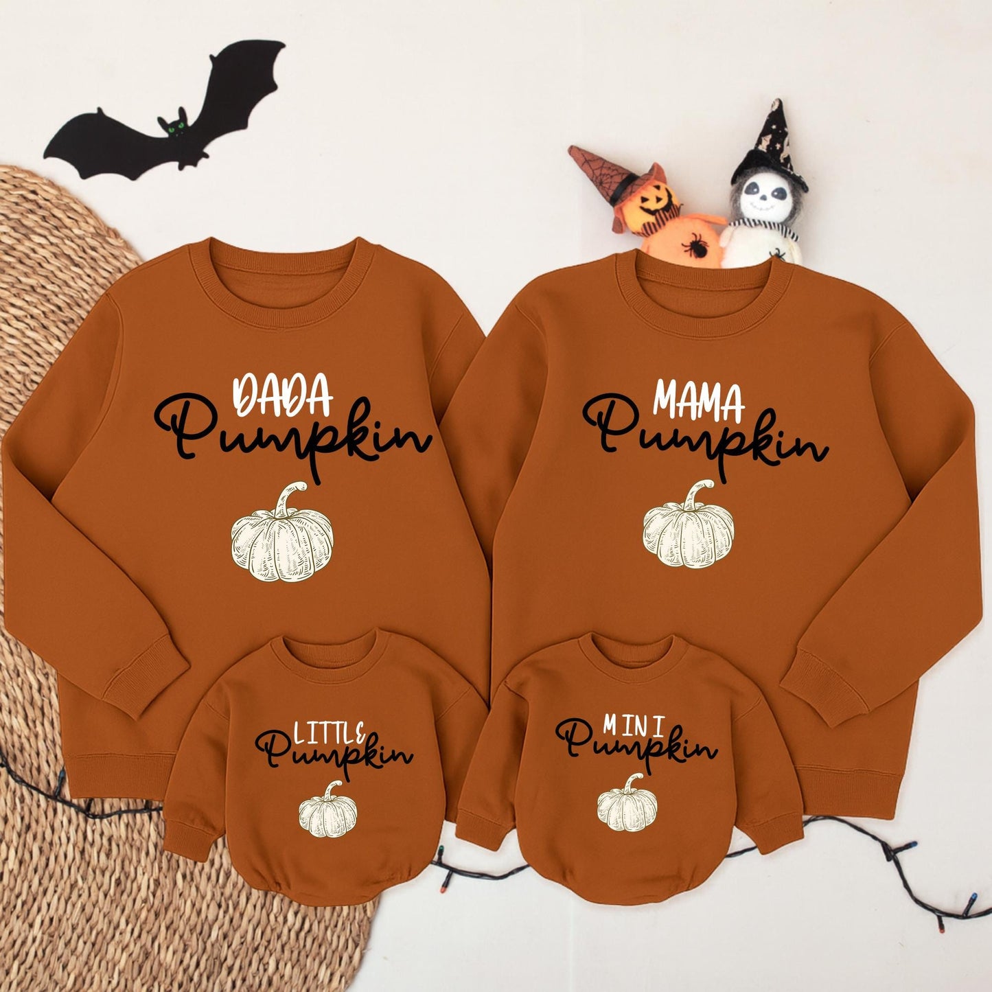 Cozy Matching Family Pumpkin Sweaters for Mom Dad Baby Toddler Little Mini Fall Outfits