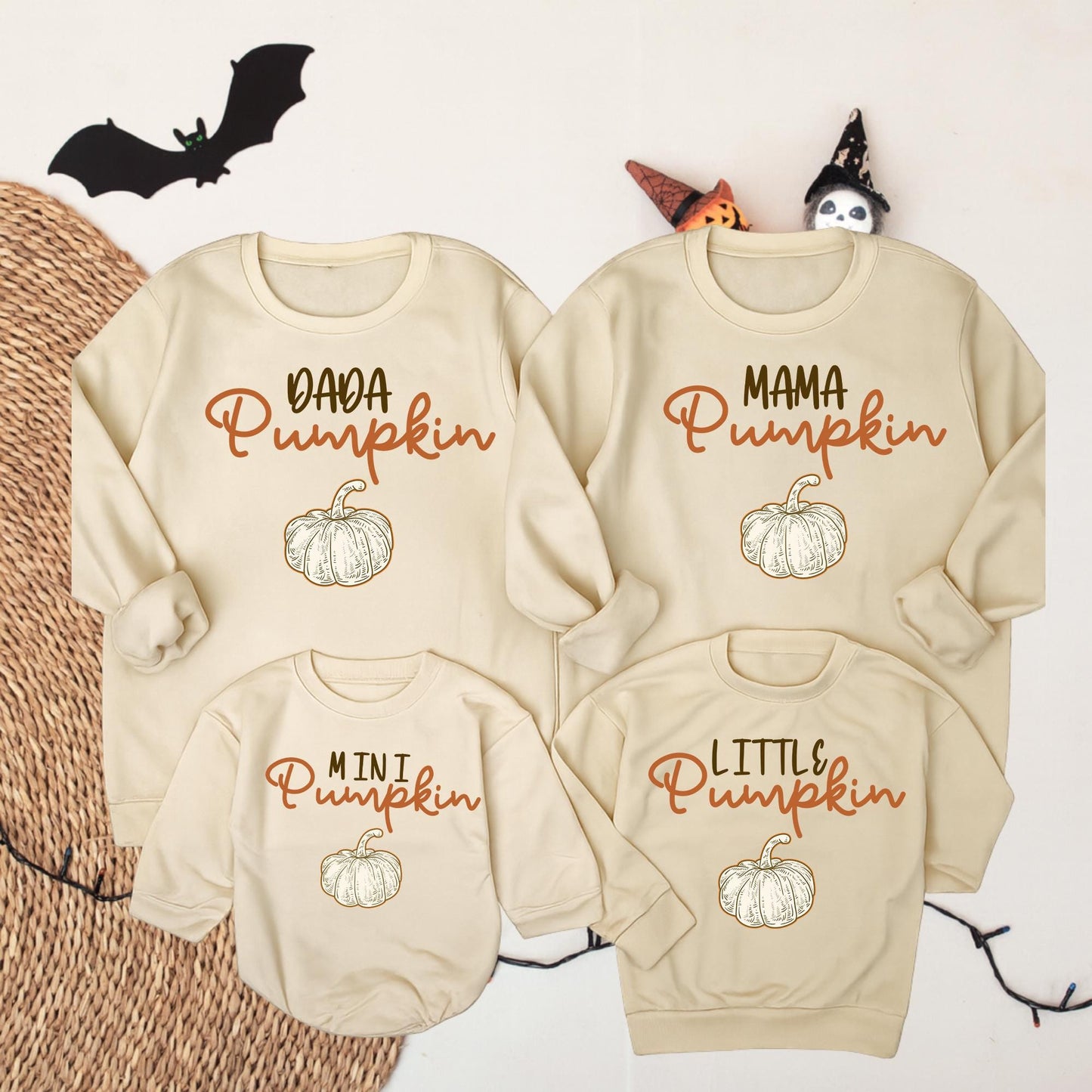 Cozy Matching Family Pumpkin Sweaters for Mom Dad Baby Toddler Little Mini Fall Outfits