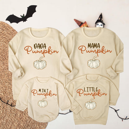Cozy Matching Family Pumpkin Sweaters for Mom Dad Baby Toddler Little Mini Fall Outfits