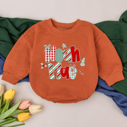 Personalized First Christmas Baby Romper Custom Name for Boy or Girl Xmas Outfit Gift