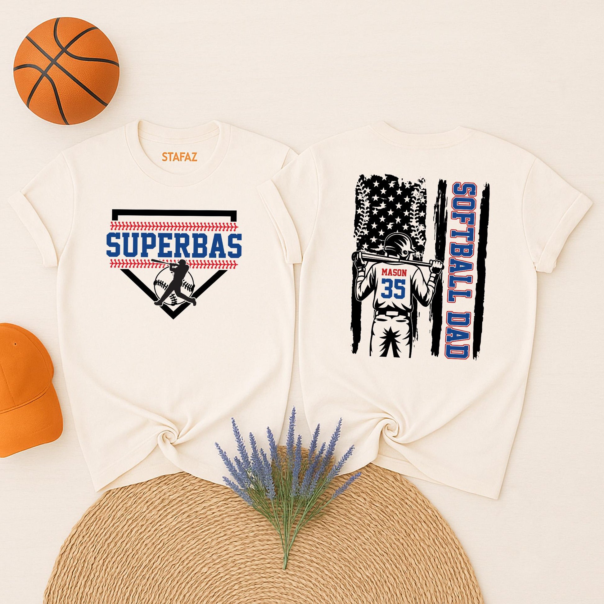 Personalized Name Number Player Softball Mom T-Shirt Game Day Tee Team Spirit Fan Outfit Proud Sports Lover Gift for Softball Season