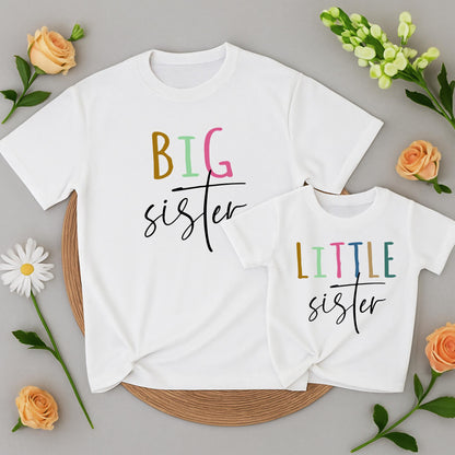 Big Brother Big Sister Matching Baby Outfit, Pregnancy Announcement Shirts for Family Reveal, Soft Cotton Tee Set
