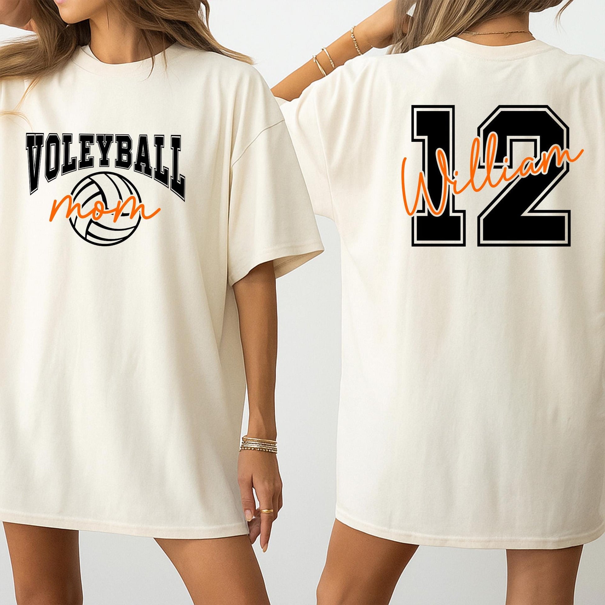 Volleyball Mom Custom Name & Number Bubble Romper Game Day Spirit Wear Personalized Player Gift Toddler Outfit