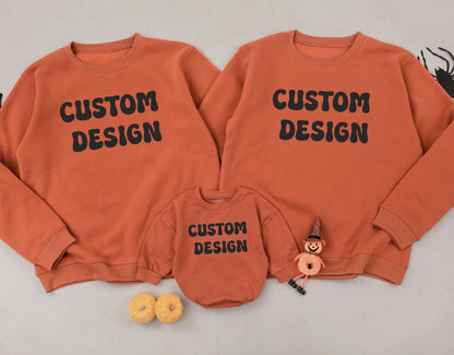 Custom Design Sweatshirt: Bold Black Text on Lighter Garments - Your Text Retro Style, Perfect Gift Idea