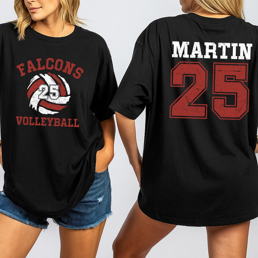 Custom Volleyball Mom Shirt, Personalized Team Name & Number Game Day Tee for Fans, Sports Gift