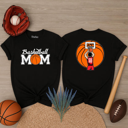 Custom Basketball Mom Shirt with Basketball Graphic, Personalized Owen Jersey Tee, Game Day Sports Fan Gift for Mom, Team Spirit