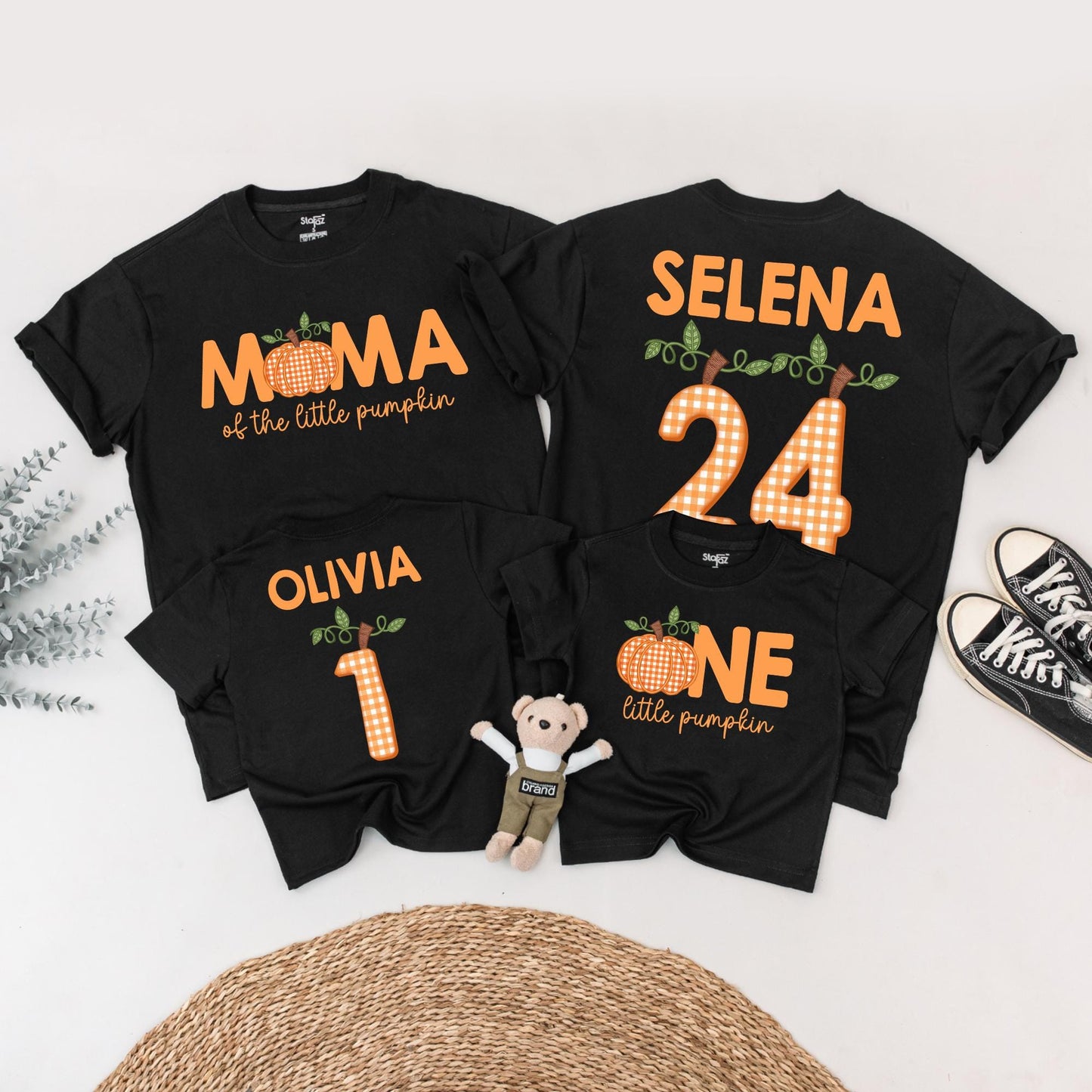 Custom Little Pumpkin 1st Birthday Matching Family Fall Outfit Romper Thanksgiving Gift
