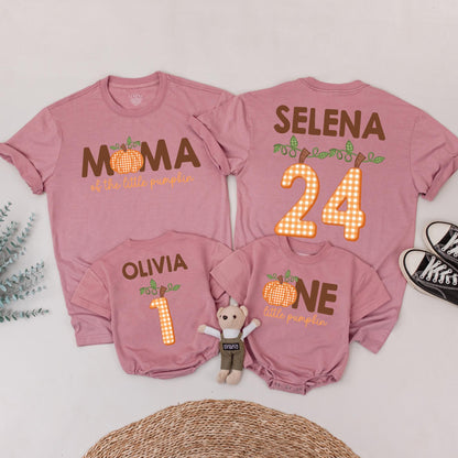 Custom Little Pumpkin 1st Birthday Matching Family Fall Outfit Romper Thanksgiving Gift