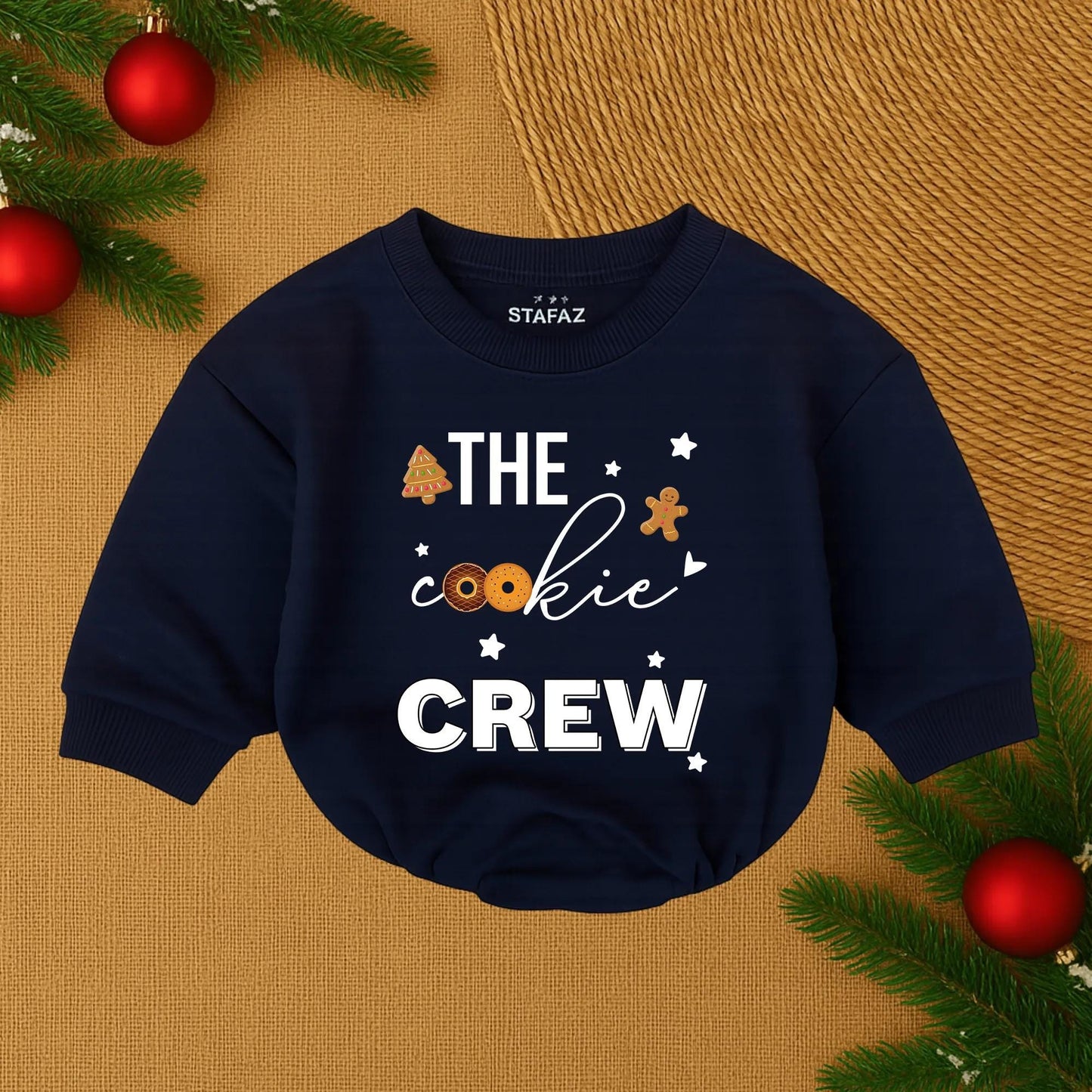 Cookie Crew Christmas Romper Baby Outfit Gingerbread Tree Design Cute Holiday Bodysuit Infant Festive Clothes Gift