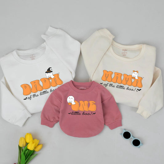 Spooky One Halloween Birthday Mommy and Me Shirts for First Birthday Celebration Mom Dad Kids Tee Spooky Boy Custom Outfit Soft Cotton