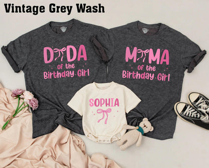 Matching Pink Bow 1st Birthday Outfit for the Birthday Girl & Brother, DIDA & SOPHIA Shirts, Party Clothes