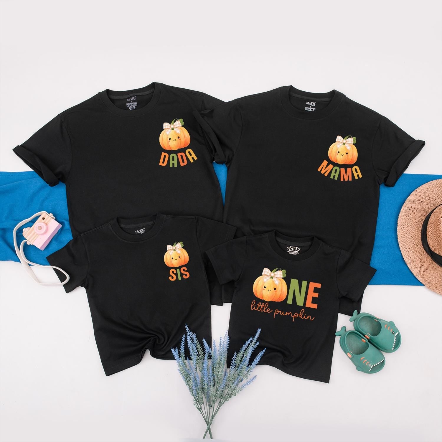 One Little Pumpkin 1st Birthday Shirt, Fall Outfit for Girl or Boy, Mommy and Me Matching Family Tees, Autumn Party, First Birthday Gift (138 chars)